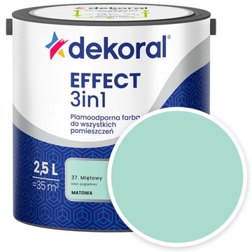 Dekoral Effect 3w1 Farba PLAMOODPORNA matowa miętowy 2,5l