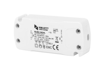 Zasilacz stałonapięciowy uniwersalny do oświetlenia LED 8W SLD 12V meblowy