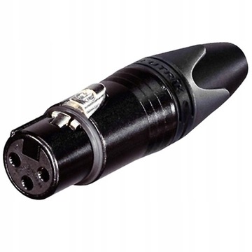 WTYKI XLR MĘSKI ŻEŃSKI NEUTRIK NC3FXX-B + NC3MXX-B
