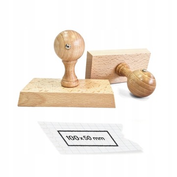 Stempel ręczny 100x50 pieczątka tradycyjna TWOJE LOGO tekst decupage WZORY