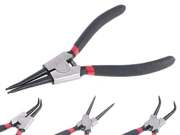 Щипцы для стопорных колец, набор плоскогубцев, 4 шт., изогнутые прямые