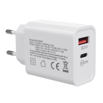 Настенное зарядное устройство Quick Charge Power Delivery мощностью 20 Вт