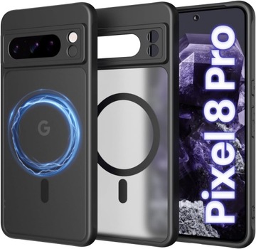 УСИЛЕННЫЙ КОРПУС НА 360° для GOOGLE PIXEL 8 PRO | КОРПУС MAGSAFE | МАТОВЫЙ ЧЕРНЫЙ