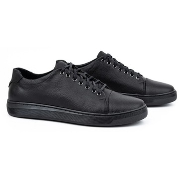 МУЖСКАЯ ПОВСЕДНЕВНАЯ ОБУВЬ ИЗ ПОЛЬСКОЙ КОЖИ 2109 ЧЕРНАЯ 44