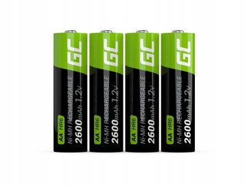 ЗАРЯДНОЕ УСТРОЙСТВО AAA AA + 4 батарейки типа AA 2600 мАч GREEN CELL FINGERS