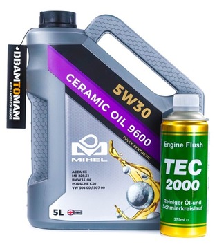 Olej MIHEL 9600 5W30 5L + TEC2000 płukanka silnika