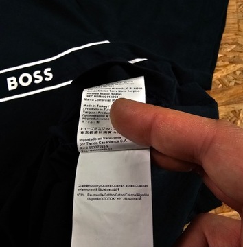 Koszulka T-shirt HUGO BOSS Granatowa Nowy Model Sportowa Męska Casual XL