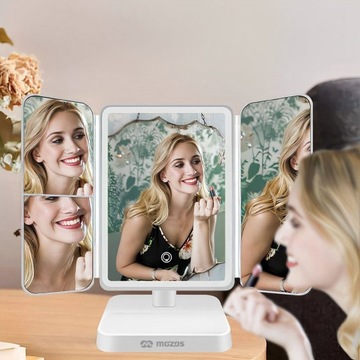 Зеркало для макияжа с подсветкой, увеличение 2x3x.