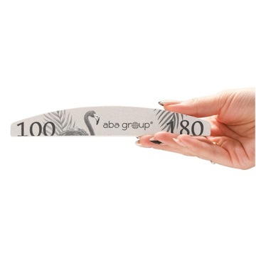 Пилочка для ногтей Aba Group Crescent 100/180 Standard 100 шт. Серая