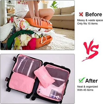 9X УПАКОВКА-ОРГАНИЗАТОР ЧЕМОДАН ДОРОЖНЫЕ СУМКИ ДЛЯ ОТДЫХА В АЭРОПОРТУ