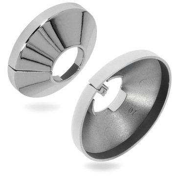 МАСКИРОВОЧНАЯ РОЗЕТКА для труб 20 мм ХРОМ Разъемная крышка радиатора