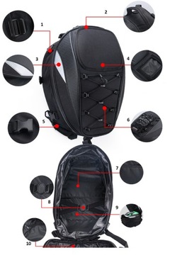 МОТОЦИКЛОВЫЙ РЮКЗАК СУМКА С ДОЖДЕВИКОМ KADY 2IN1 SEAT