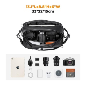 K&F Waist Bag, сумка через плечо для фототехники для городского фотооборудования