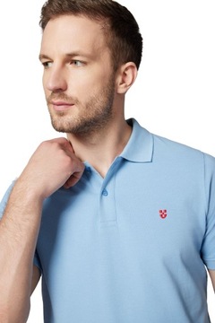 Koszulka Polo z Bawełny Męska Błękitna Próchnik PM3 3XL