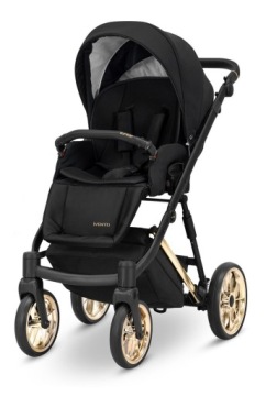 черная детская коляска 3в1 12 Kunert IVENTO Premium TRIX + аксессуары