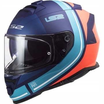 KASK LS2 FF800 STORM SLANT MATT BLUE ORANGE XXL