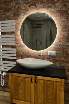 LUSTRO LED 80 cm COB 480 LED/1 m OKRĄGŁE LEDOWE WODOODPORNY ZASILACZ IP67