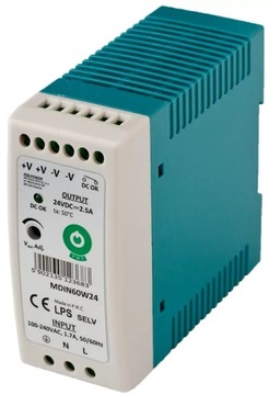ZASILACZ NA SZYNE DIN 2.5A 60W 24V IP20 MDIN60W24