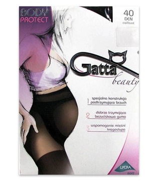 Gatta rajstopy ciążowe Body Protect 40den czarny r. 3-M