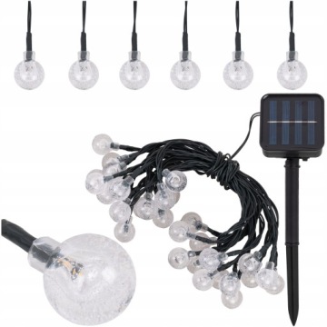 Садовый светильник SOLAR GIRLANDA Light Шаровые светильники 30x LED 6,5м для сада