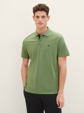 Tom Tailor Basic Polo With Contrast - Dull Moss Gr