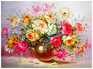 HAFT DIAMENTOWY DIAMOND PAINTING MOZAIKA DIAMENTOWA OBRAZ WYKLEJANKA ZESTAW