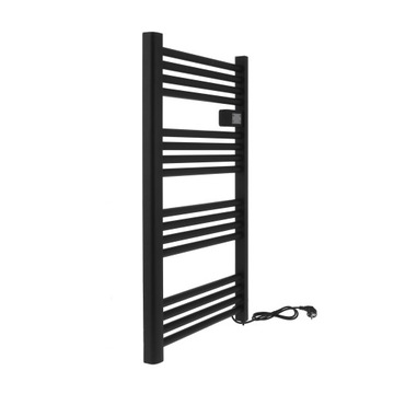 ЭЛЕКТРИЧЕСКИЙ РАДИАТОР ДЛЯ ВАННОЙ КОМНАТЫ, термостат-программатор лестницы ЧЕРНЫЙ 500 Вт