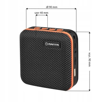 Głośnik mobilny MANTA SPK01GO Czarny