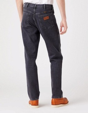 WRANGLER spodnie REGULAR grey STRAIGHT jeans TEXAS _ W38 L32