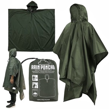PŁASZCZ PRZECIWDESZCZOWY PELERYNA PONCZO + ETUI