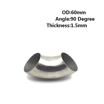 51mm 60mm 63mm 76mm OD sanitarne spoina doczołowa rura kolankowa 90 ~42009