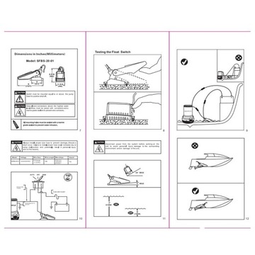 Насос трюмной воды с автоматическим поплавковым выключателем 12 В, 24 В или 32 В, 20 А