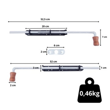 ПРУЖИННЫЙ КЛАПАН 500мм УЗКИЙ ЗАМОК ДЛИННЫЙ КЛАПАН ГАРАЖНЫХ ВОРОТ ЧЕРНЫЙ