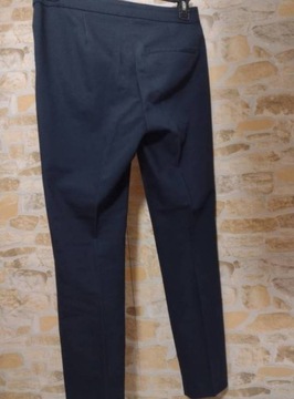 (40/L) ZARA/ Granatowe spodnie biznesowe z Madrytu