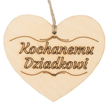 Zawieszka Na Znicz Z Nadrukiem Dla Dziadka Napis