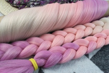 СИНТЕТИЧЕСКИЕ волосы для косичек ЦВЕТНЫЕ косички НАРАЩИВАНИЕ ВОЛОС ОМБРЕ