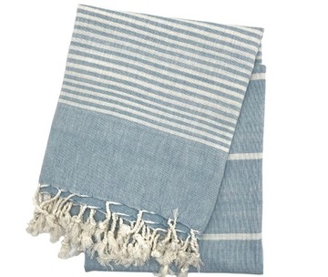 FOUTA PAREO RĘCZNIK Z FRĘDZLAMI PLAŻA SAUNA SPA 100% BAWEŁNA 95x195