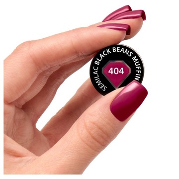 SEMILAC LAKIER HYBRYDOWY 404 BLACK BEANS MUFFIN 7m