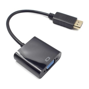 Przejściówka z DisplayPort na VGA Konwerter z DP do D-Sub Adapter kabel