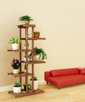 БОЛЬШАЯ ДЕРЕВЯННАЯ ПОДСТАВКА ДЛЯ ЦВЕТОВ ВЫСОКАЯ ПОЛКА + ИНСТРУМЕНТЫ