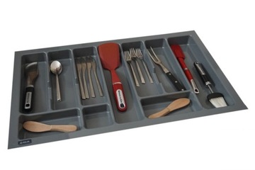 Wkład organizer na sztućce szary do szuflady 80cm