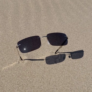 ПРЯМОУГОЛЬНЫЕ БЕЗОКРАМНЫЕ УЗКИЕ ОЧКИ МОДНОЕ РЕТРО.