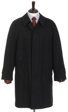 GILBERTO wełniany płaszcz męski vintage czarny 56