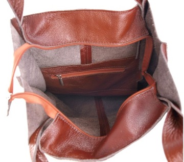 Кожаная сумка SHOPPER NATURAL LEATHER сумка