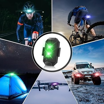 Универсальная светодиодная лампа для мотоцикла, велосипеда, дрона, USB 7-k, стробоскоп *2