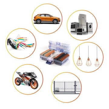 SZYBKOZŁĄCZA KABLOWE+ ORGANIZER 20 SZT. SZYBKOZŁĄCZKI NA SZYNĘ DIN BOX