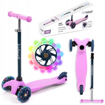 Трёхколесный самокат для девочек Kidwell UNO