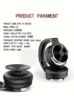 PRO 10 HIFI проводная складная гарнитура для мониторинга
