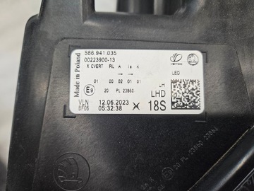 FULL LED PŘEDNÍ LEVÝ SKODA KODIAK FACELIFT SVĚTLO 566941035