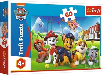 Trefl puzzle 60 elementów Psi Patrol na polanie